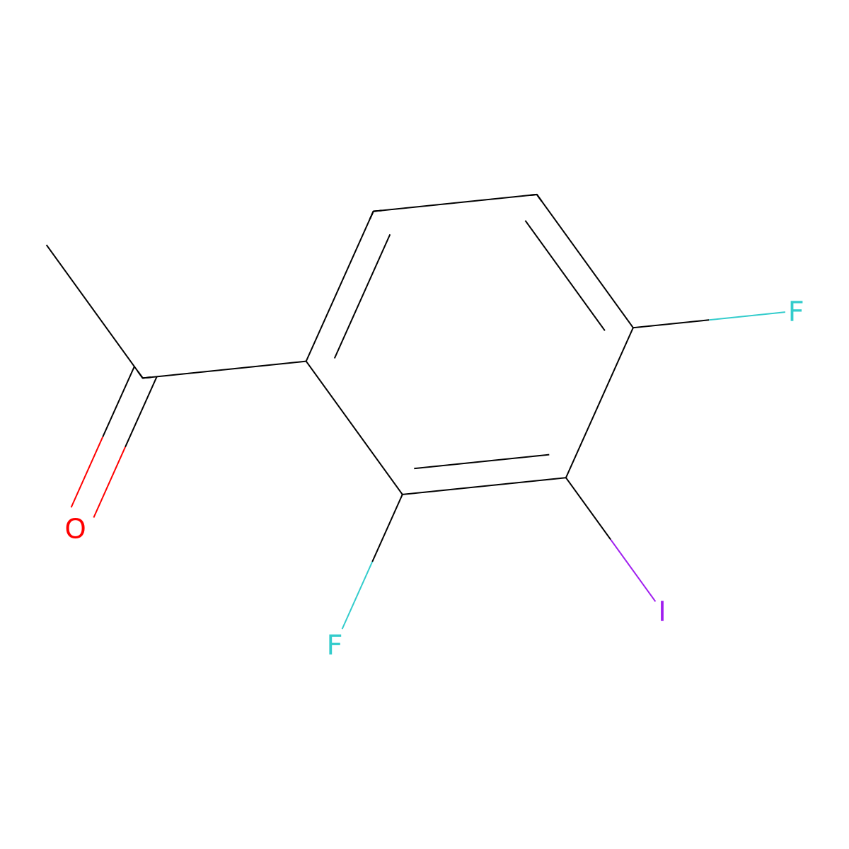 1-(2,4-Difluoro-3-iodophenyl)ethanone molecular structure, CAS 2383443-66-9