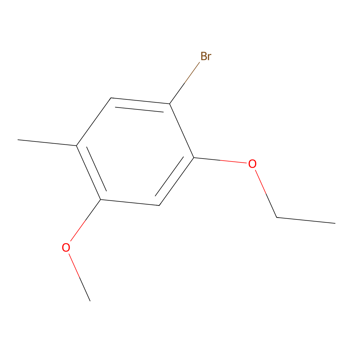 1-Bromo-2-ethoxy-4-methoxy-5-methylbenzene molecular structure, CAS 2383473-61-6
