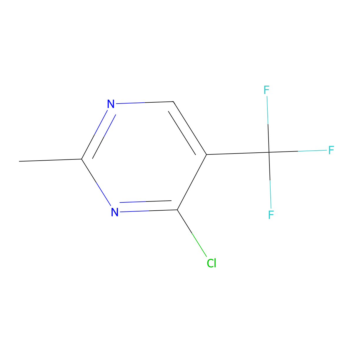 4-Chloro-2-methyl-5-(trifluoromethyl)pyrimidine molecular structure, CAS 2383476-39-7