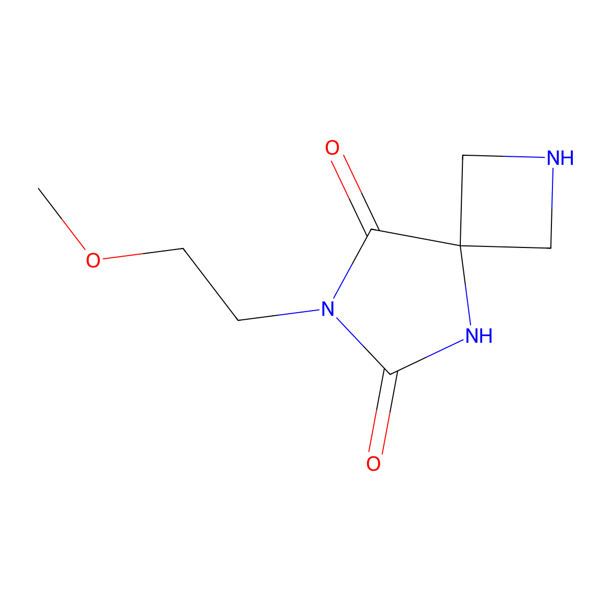 7-(2-Methoxyethyl)-2,5,7-triazaspiro[3.4]octane-6,8-dione molecular structure, CAS 2383488-07-9
