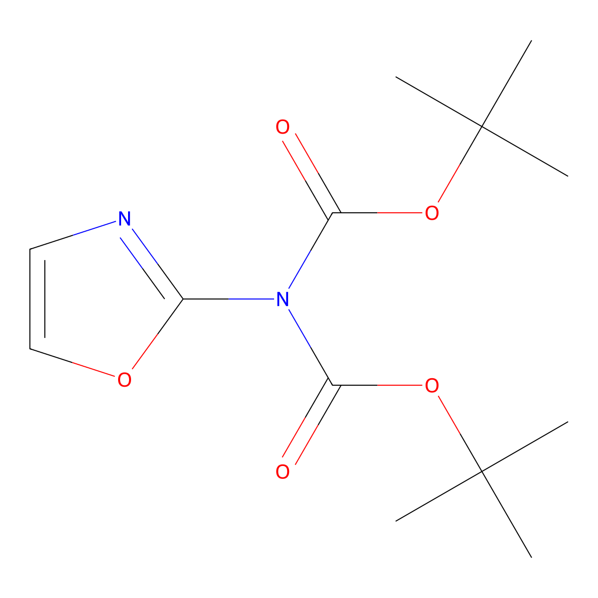 N, N-diBoc-Oxazol-2-ylamine molecular structure, CAS 2383500-13-6