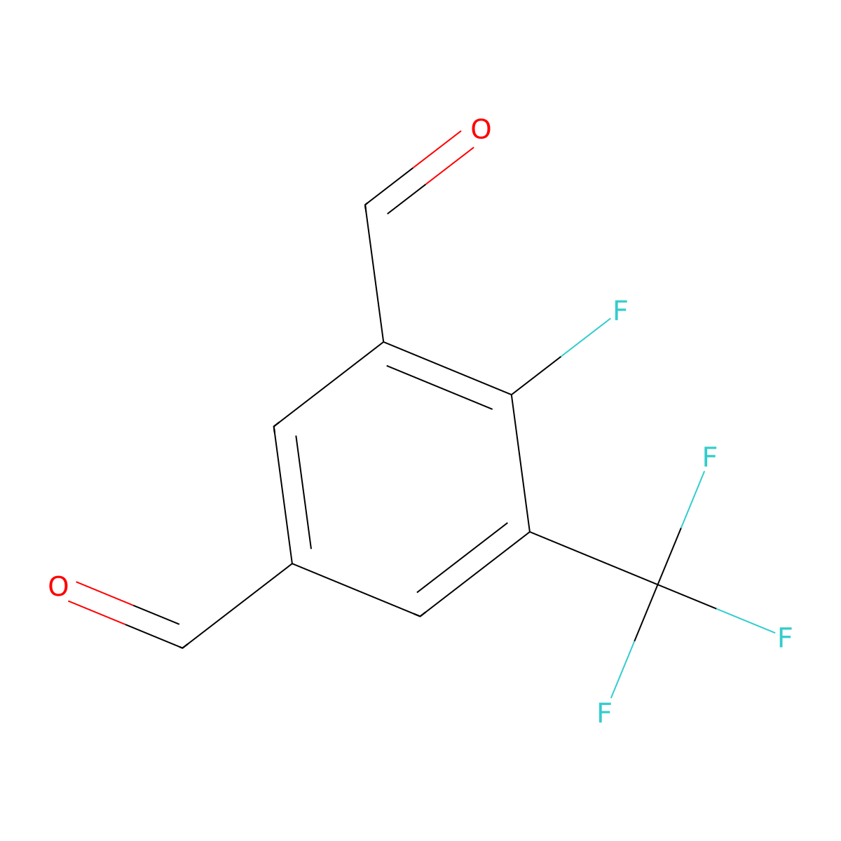 4-Fluoro-5-(trifluoromethyl)isophthalaldehyde molecular structure, CAS 2383503-48-6