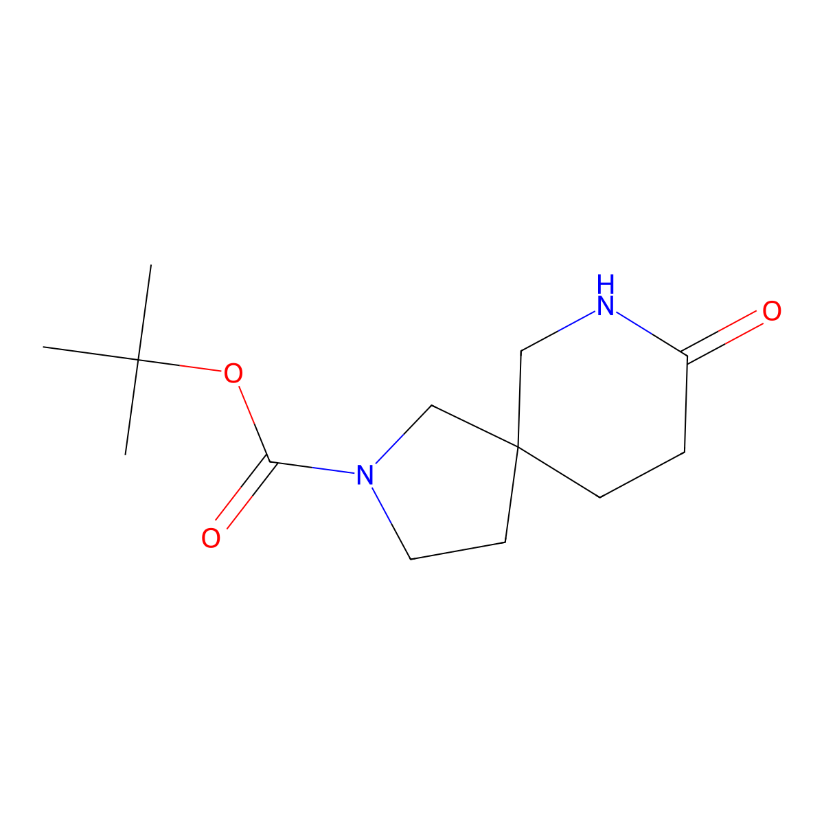 Tert-butyl 8-oxo-2,7-diazaspiro[4.5]decane-2-carboxylate molecular structure, CAS 2383525-12-8