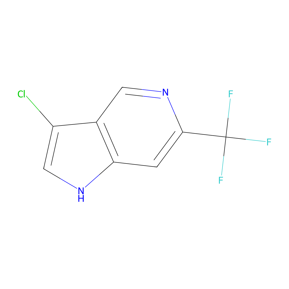 3-Chloro-6-(trifluoromethyl)-1H-pyrrolo[3,2-c]pyridine molecular structure, CAS 2383525-63-9