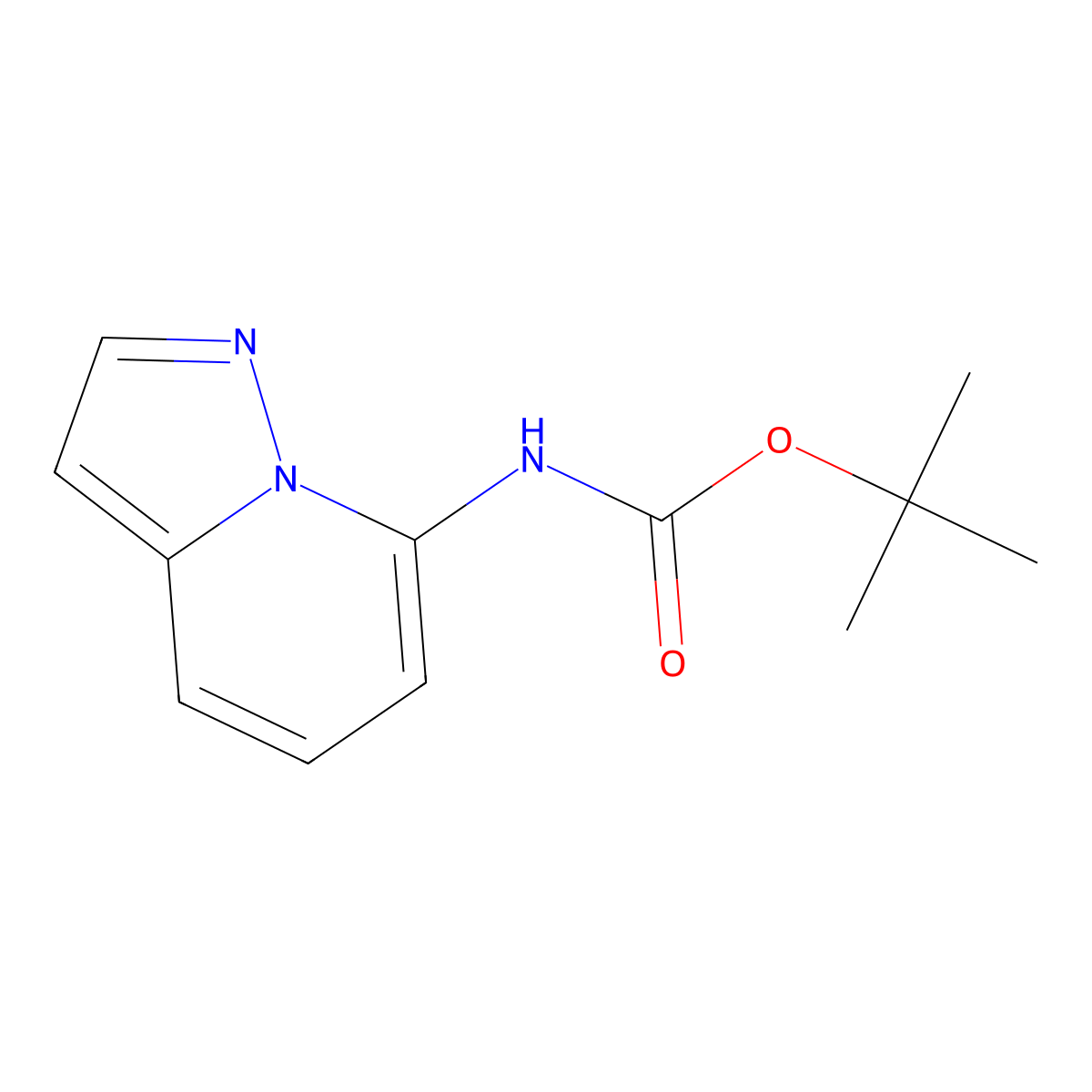 Tert-butyl pyrazolo[1,5-a]pyridin-7-ylcarbamate molecular structure, CAS 2383526-93-8