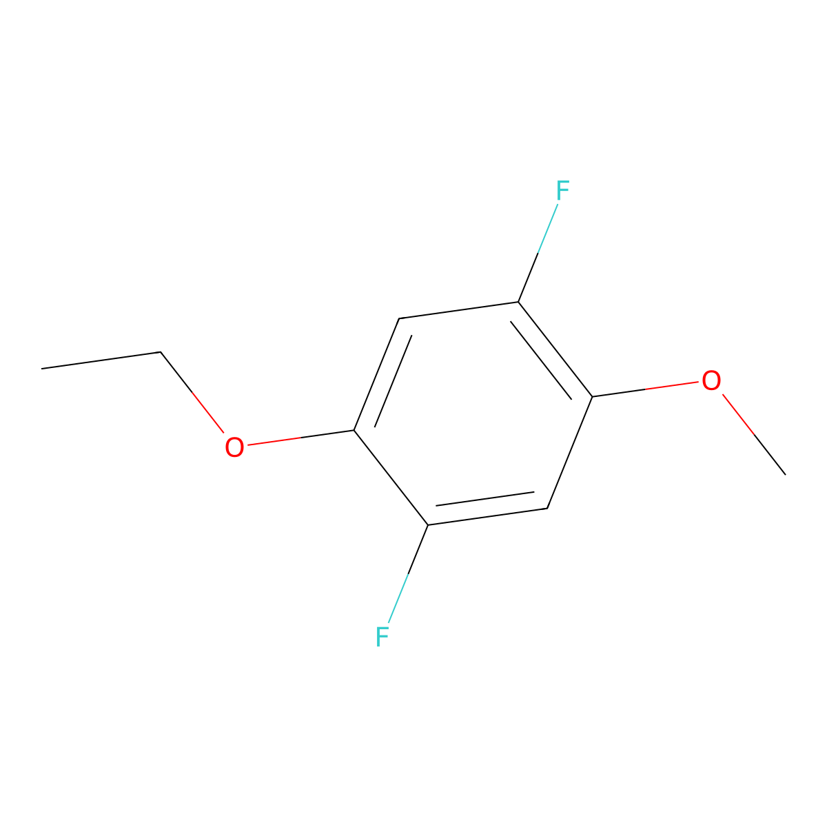 1-Ethoxy-2,5-difluoro-4-methoxybenzene molecular structure, CAS 2383535-08-6