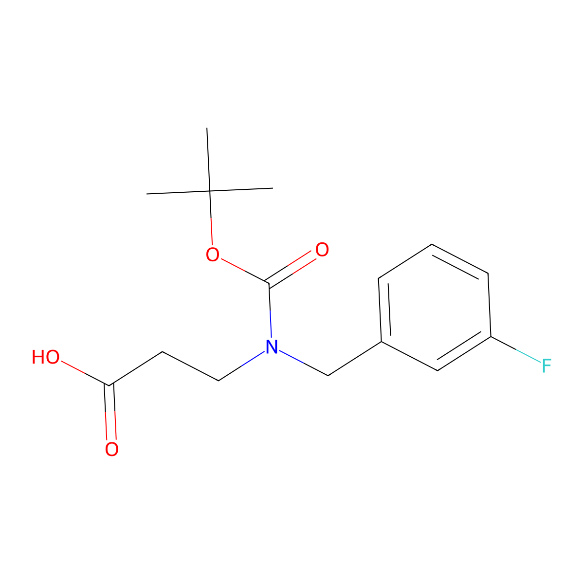 3-{[(Tert-butoxy)carbonyl][(3-fluorophenyl)methyl]amino}propanoic acid molecular structure, CAS 2383538-35-8