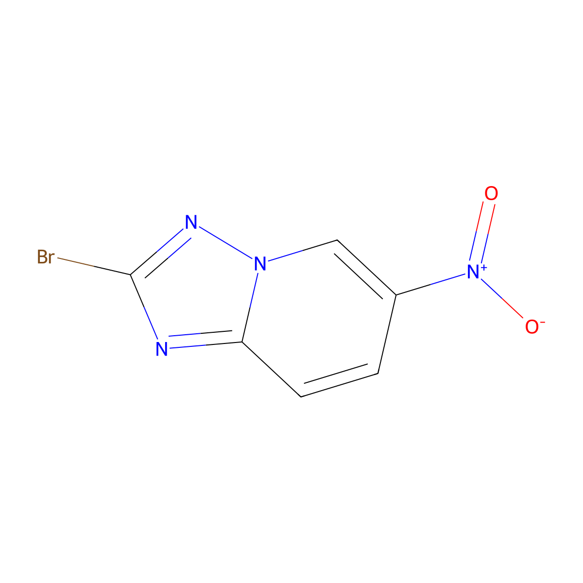 2-Bromo-6-nitro-[1,2,4]triazolo[1,5-a]pyridine molecular structure, CAS 2383544-76-9