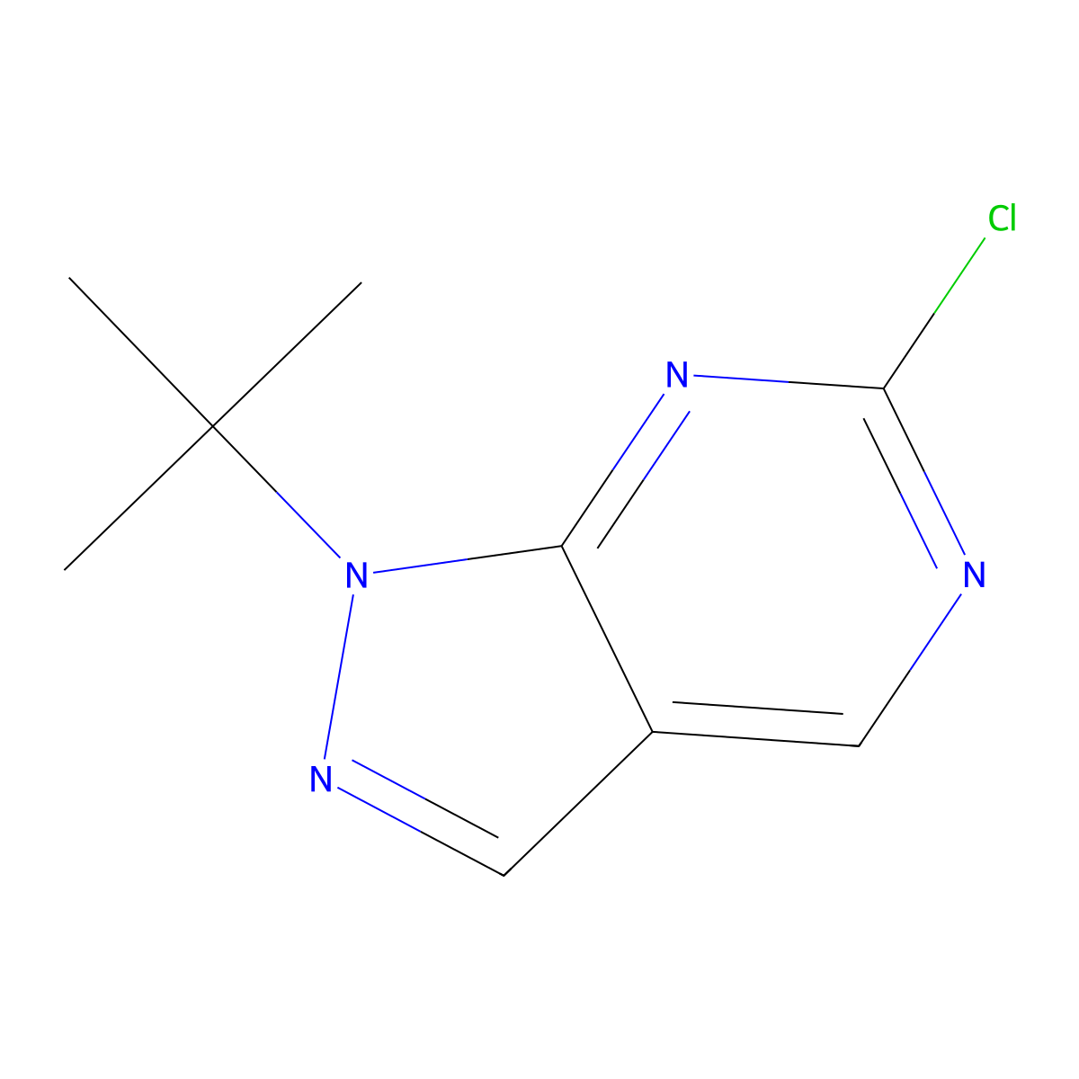 1-(tert-Butyl)-6-chloro-1H-pyrazolo[3,4-d]pyrimidine molecular structure, CAS 2383553-83-9