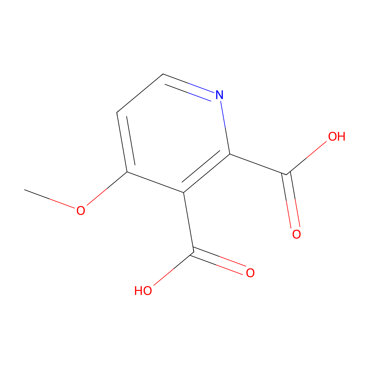 4-Methoxypyridine-2,3-dicarboxylicacid molecular structure, CAS 2383555-37-9