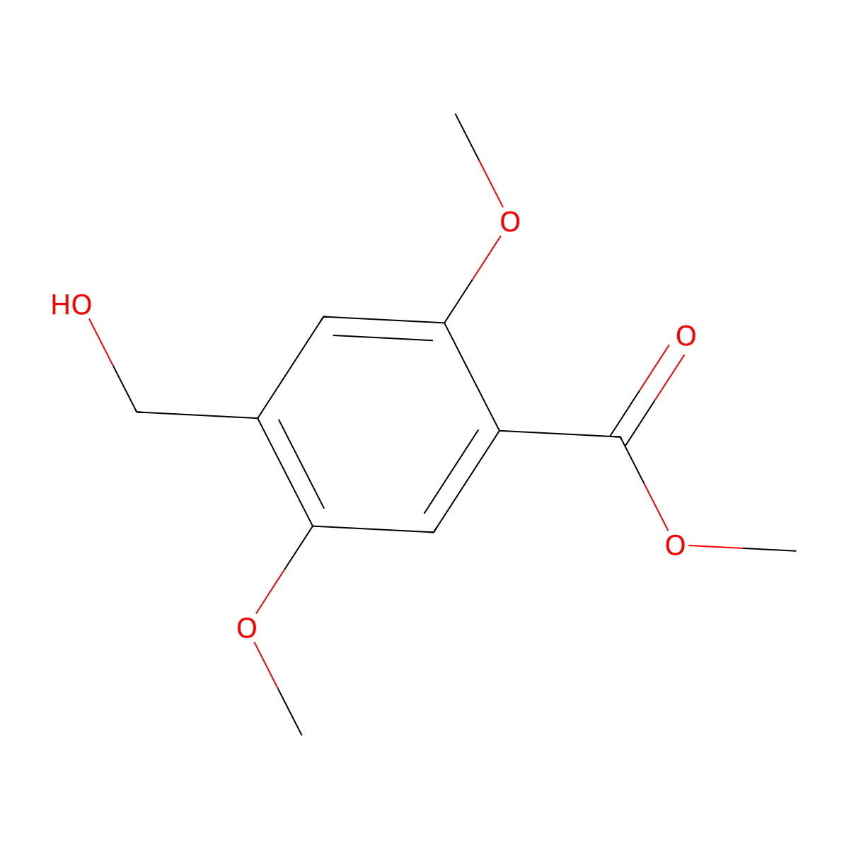 Methyl 4-(hydroxymethyl)-2,5-dimethoxybenzoate molecular structure, CAS 2383558-48-1