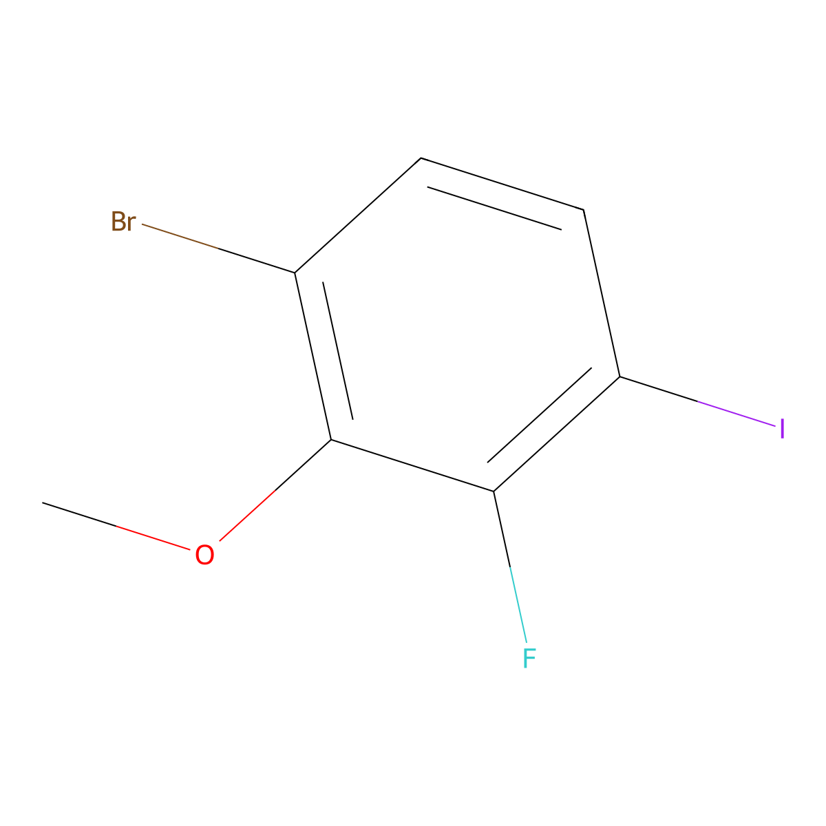 1-Bromo-3-fluoro-4-iodo-2-methoxybenZene molecular structure, CAS 2383590-29-0