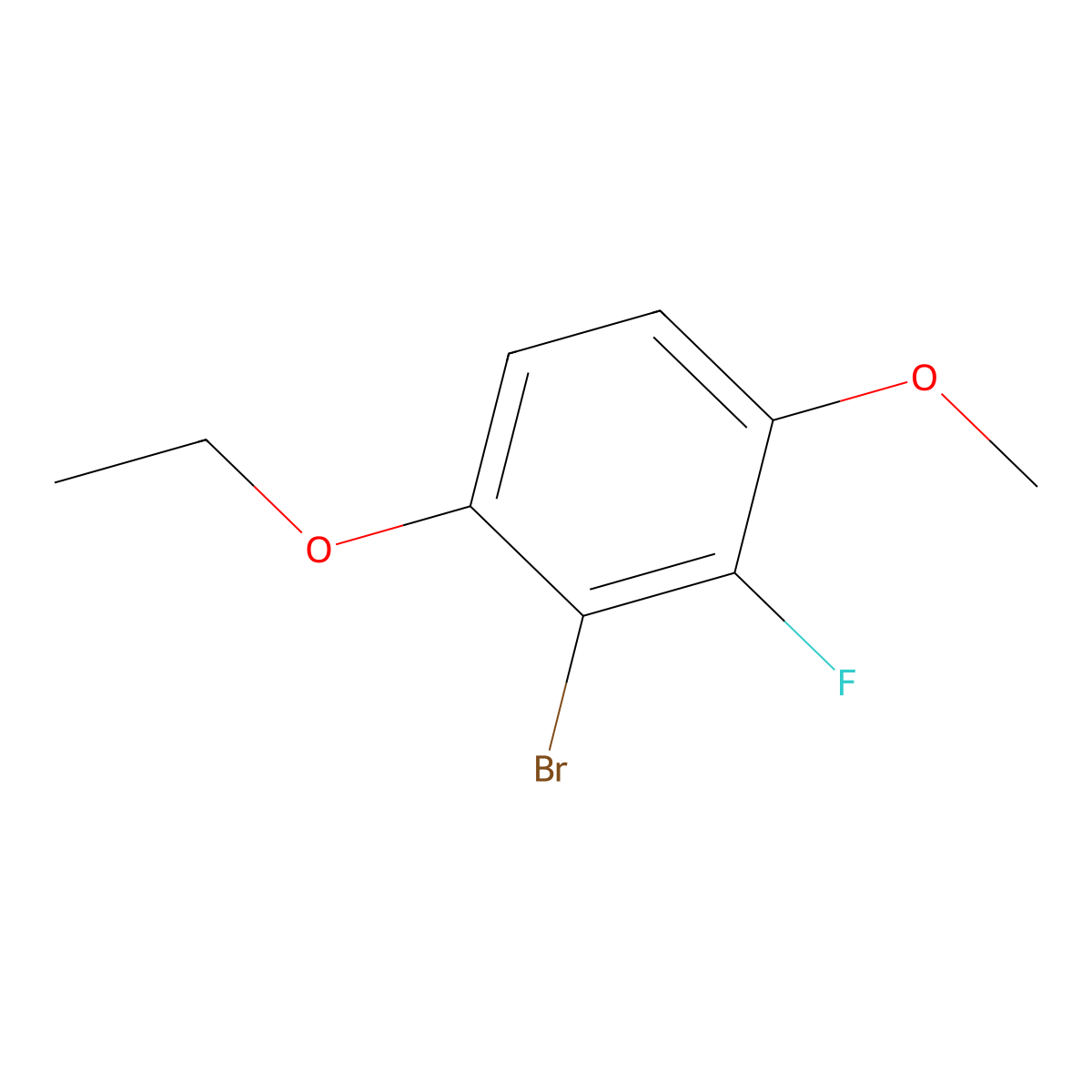 2-Bromo-1-ethoxy-3-fluoro-4-methoxybenZene molecular structure, CAS 2383596-21-0