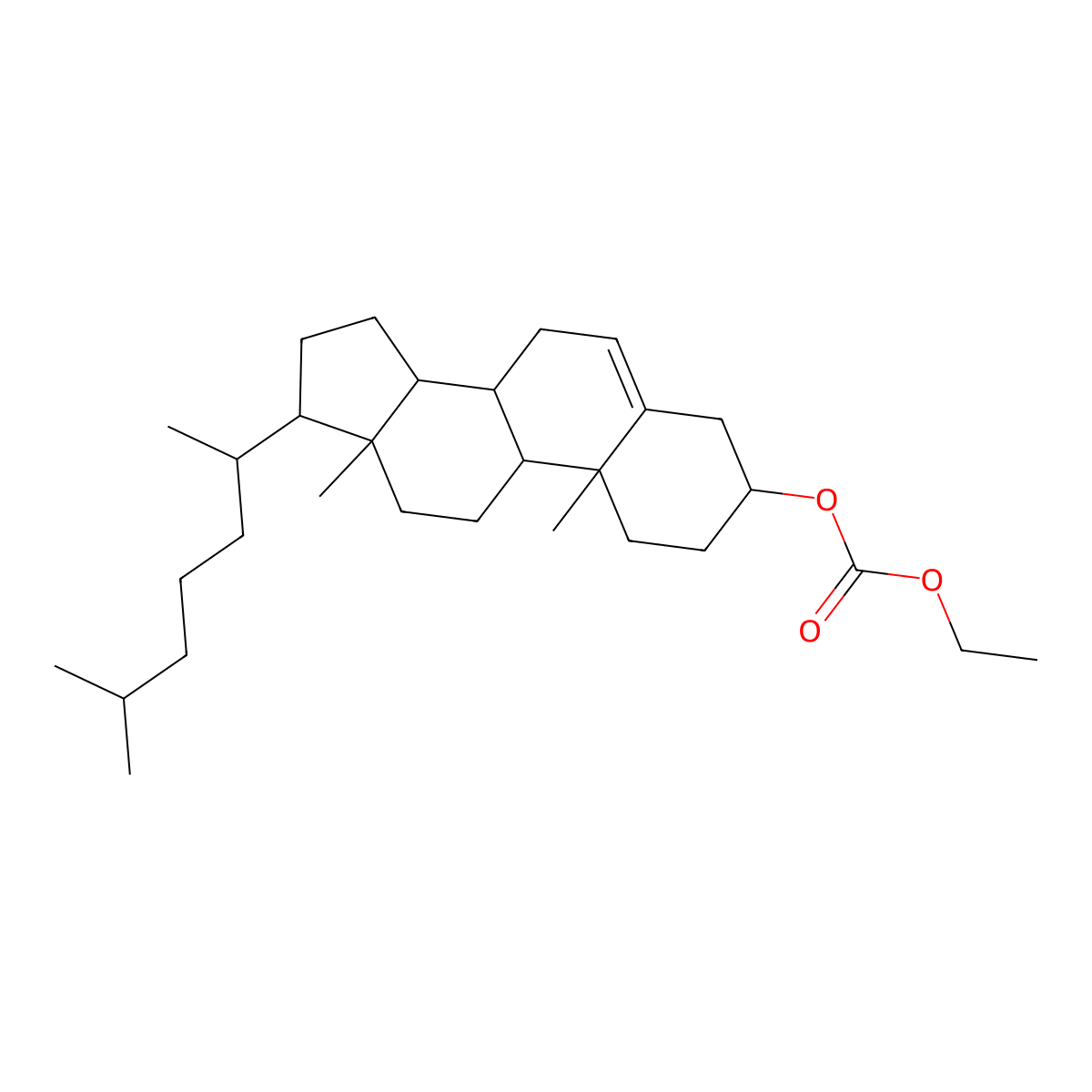 Cholest-5-en-3-yl ethyl carbonate molecular structure, CAS 23836-43-3