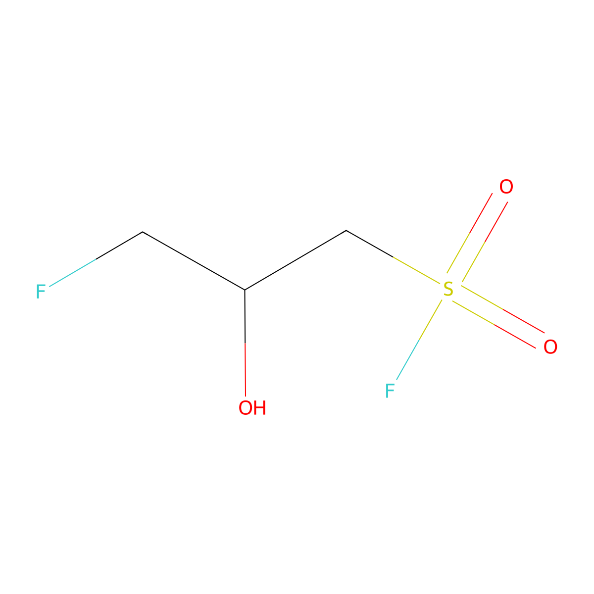 3-Fluoro-2-hydroxypropane-1-sulfonyl fluoride molecular structure, CAS 2383600-49-3