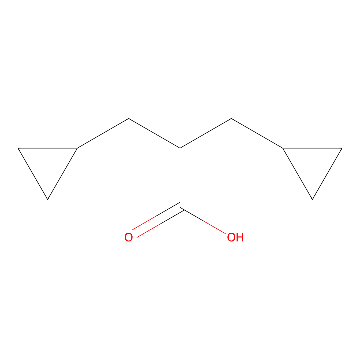 3-Cyclopropyl-2-(cyclopropylmethyl)propanoic acid molecular structure, CAS 2383612-55-1