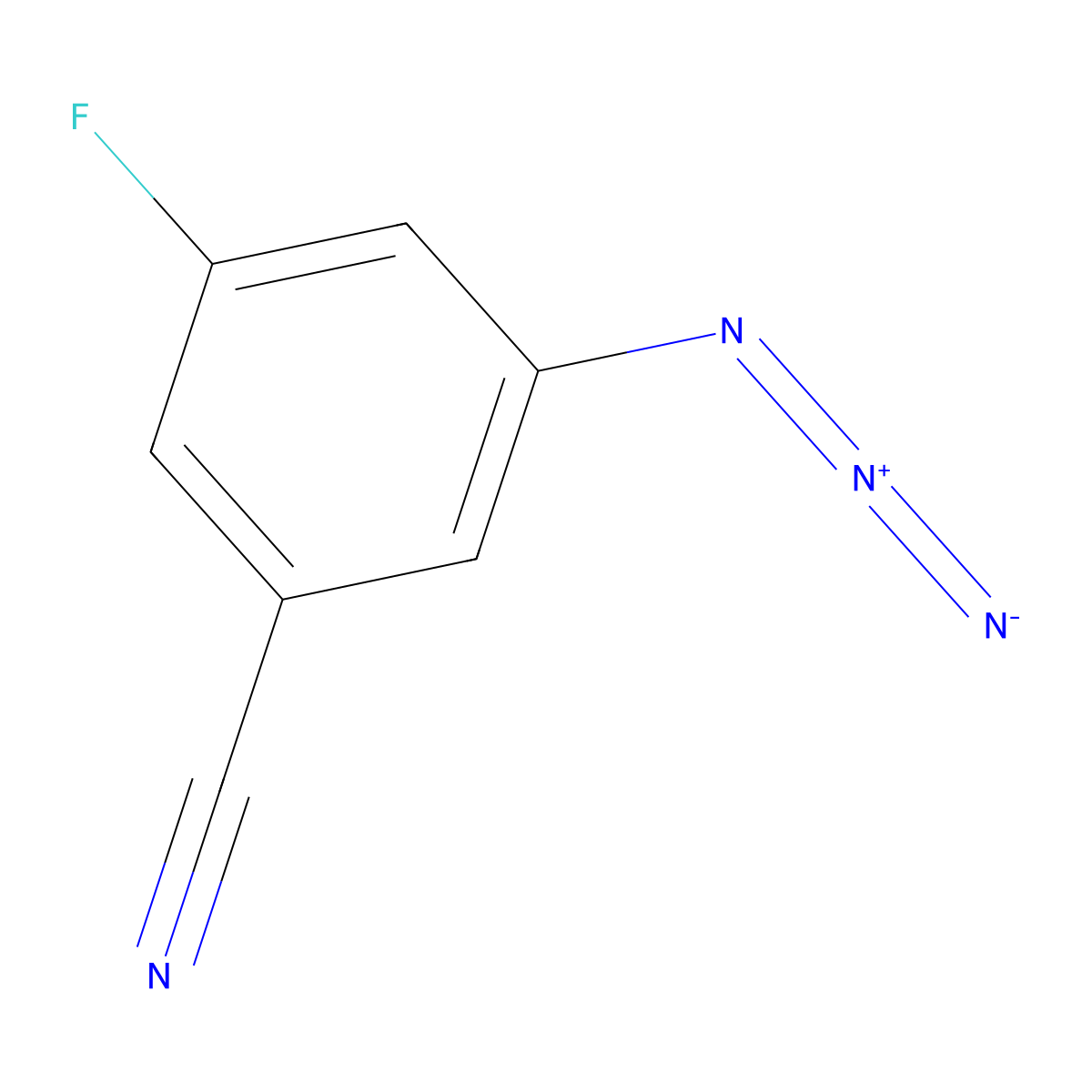 3-Azido-5-fluorobenzonitrile molecular structure, CAS 2383614-02-4