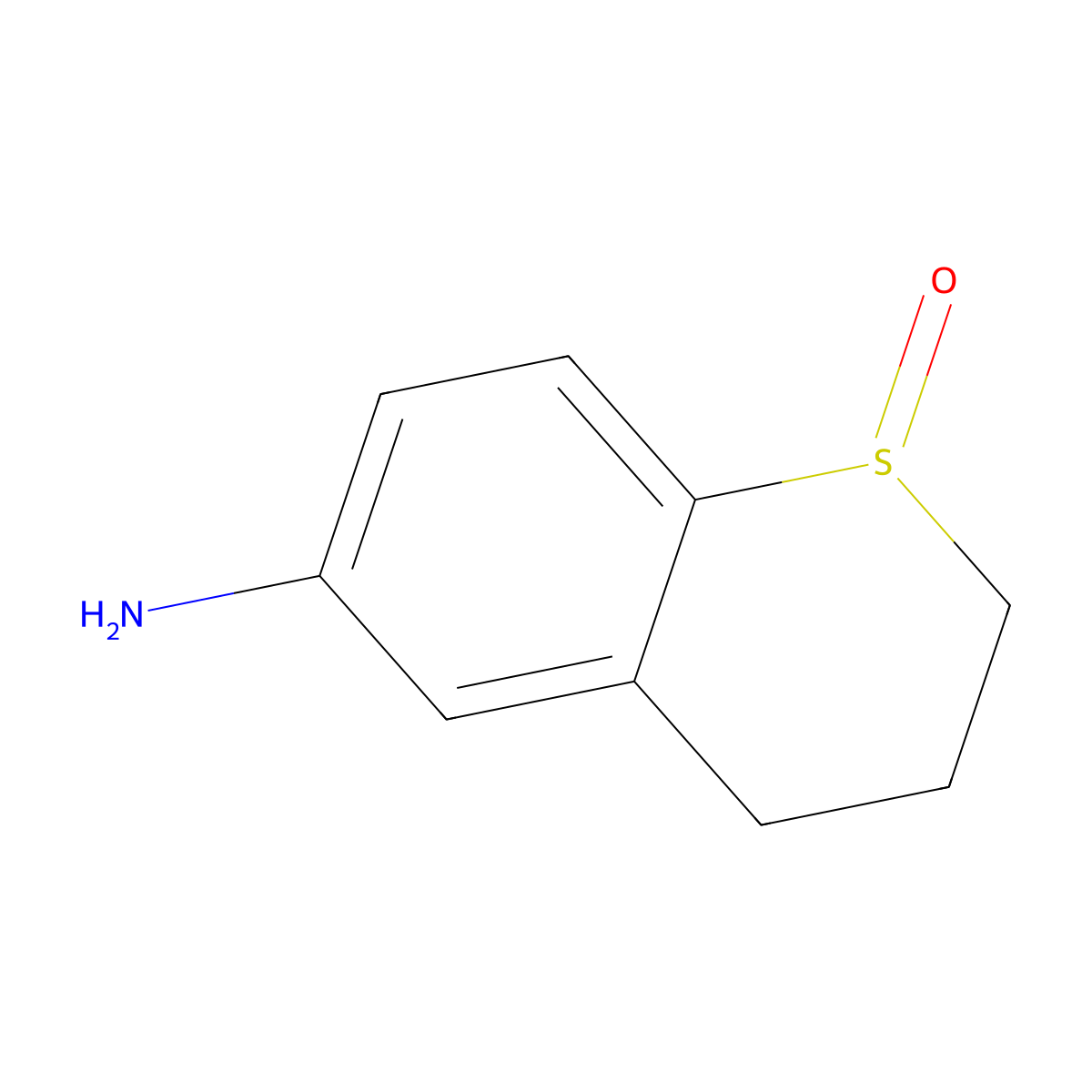 6-amino-3,4-dihydro-2H-1lambda4-benzothiopyran-1-one molecular structure, CAS 2383619-99-4