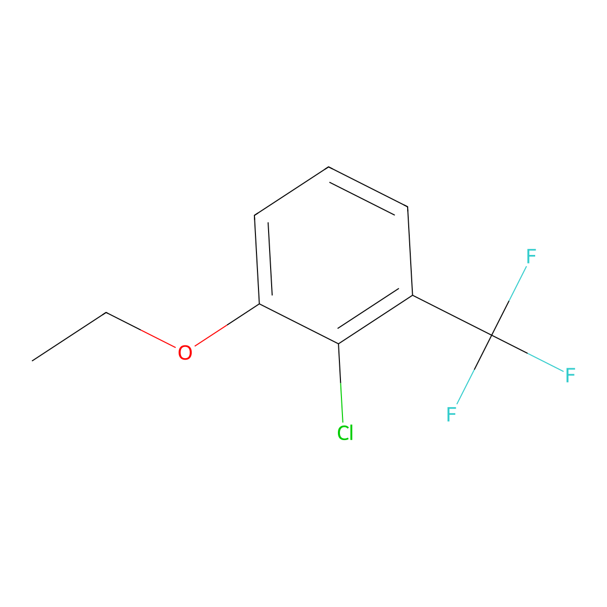 2-Chloro-1-ethoxy-3-(trifluoromethyl)benzene molecular structure, CAS 2383646-24-8