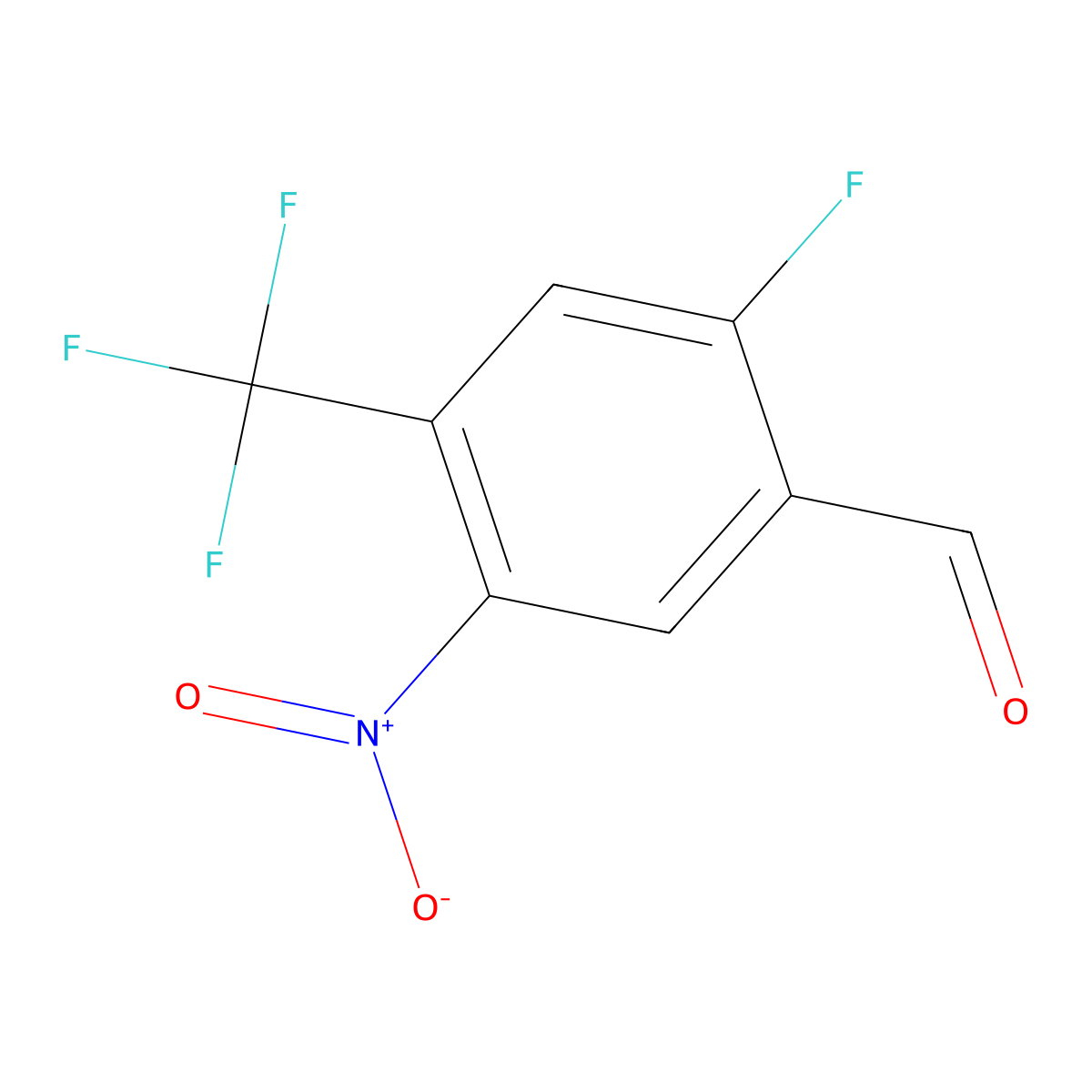 2-Fluoro-5-nitro-4-(trifluoromethyl)benzaldehyde molecular structure, CAS 2383649-28-1