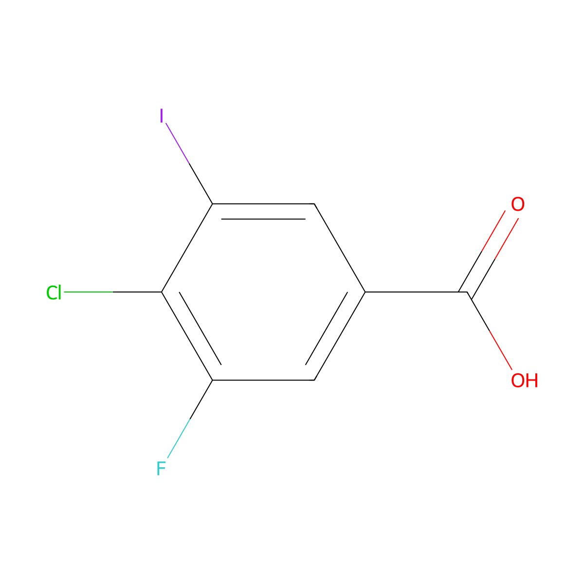 4-Chloro-3-fluoro-5-iodobenZoic acid molecular structure, CAS 2383665-70-9