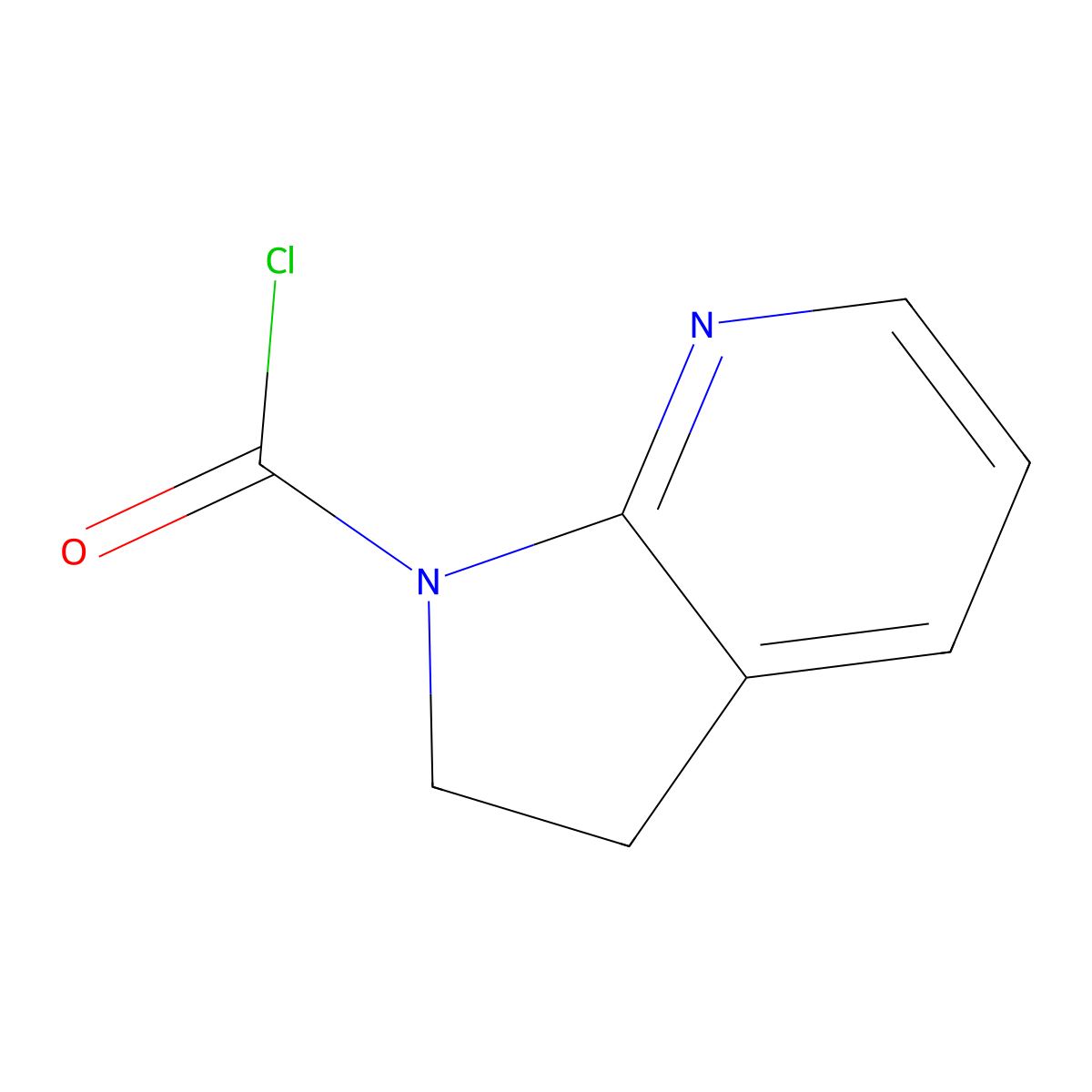 1H,2H,3H-pyrrolo[2,3-b]pyridine-1-carbonyl chloride molecular structure, CAS 2383695-52-9