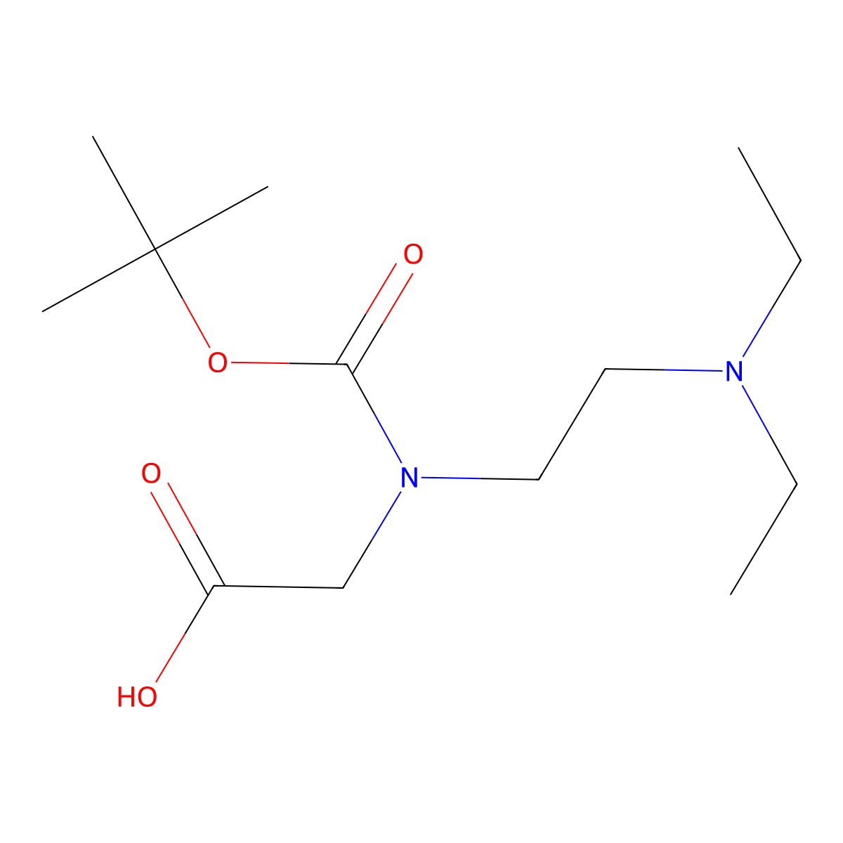 2-{[(Tert-butoxy)carbonyl][2-(diethylamino)ethyl]amino}acetic acid molecular structure, CAS 2383719-43-3