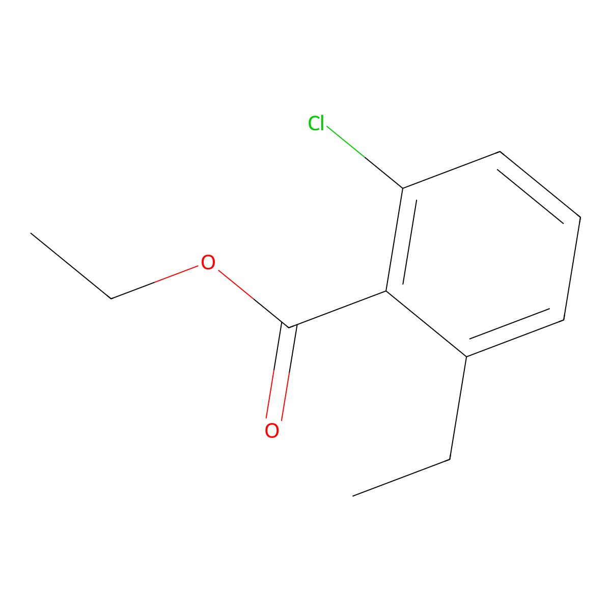 Ethyl 2-chloro-6-ethylbenzoate molecular structure, CAS 2383728-59-2