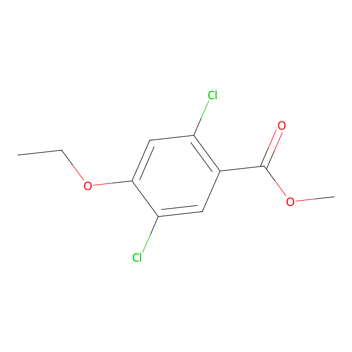 Methyl 2,5-dichloro-4-ethoxybenzoate molecular structure, CAS 2383729-19-7