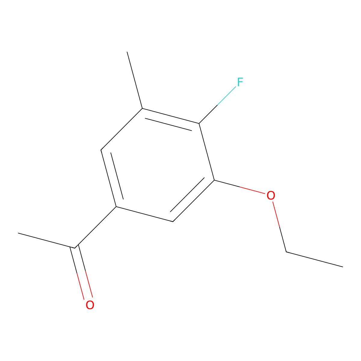 1-(3-Ethoxy-4-fluoro-5-methylphenyl)ethanone molecular structure, CAS 2383734-91-4