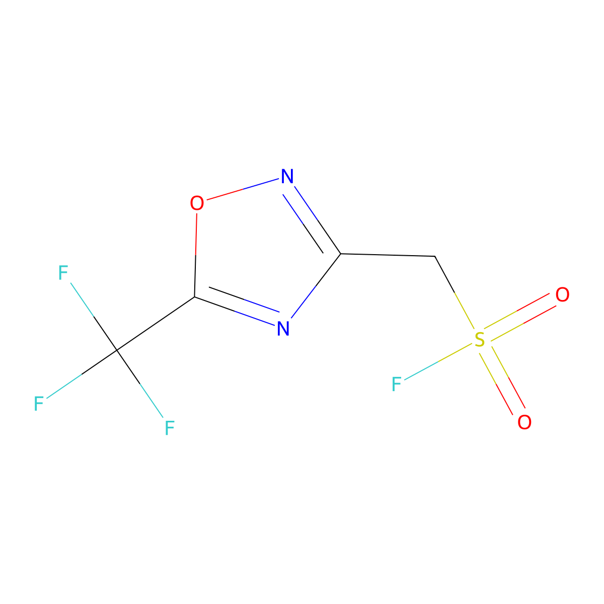 [5-(Trifluoromethyl)-1,2,4-oxadiazol-3-yl]methanesulfonyl fluoride molecular structure, CAS 2383739-62-4