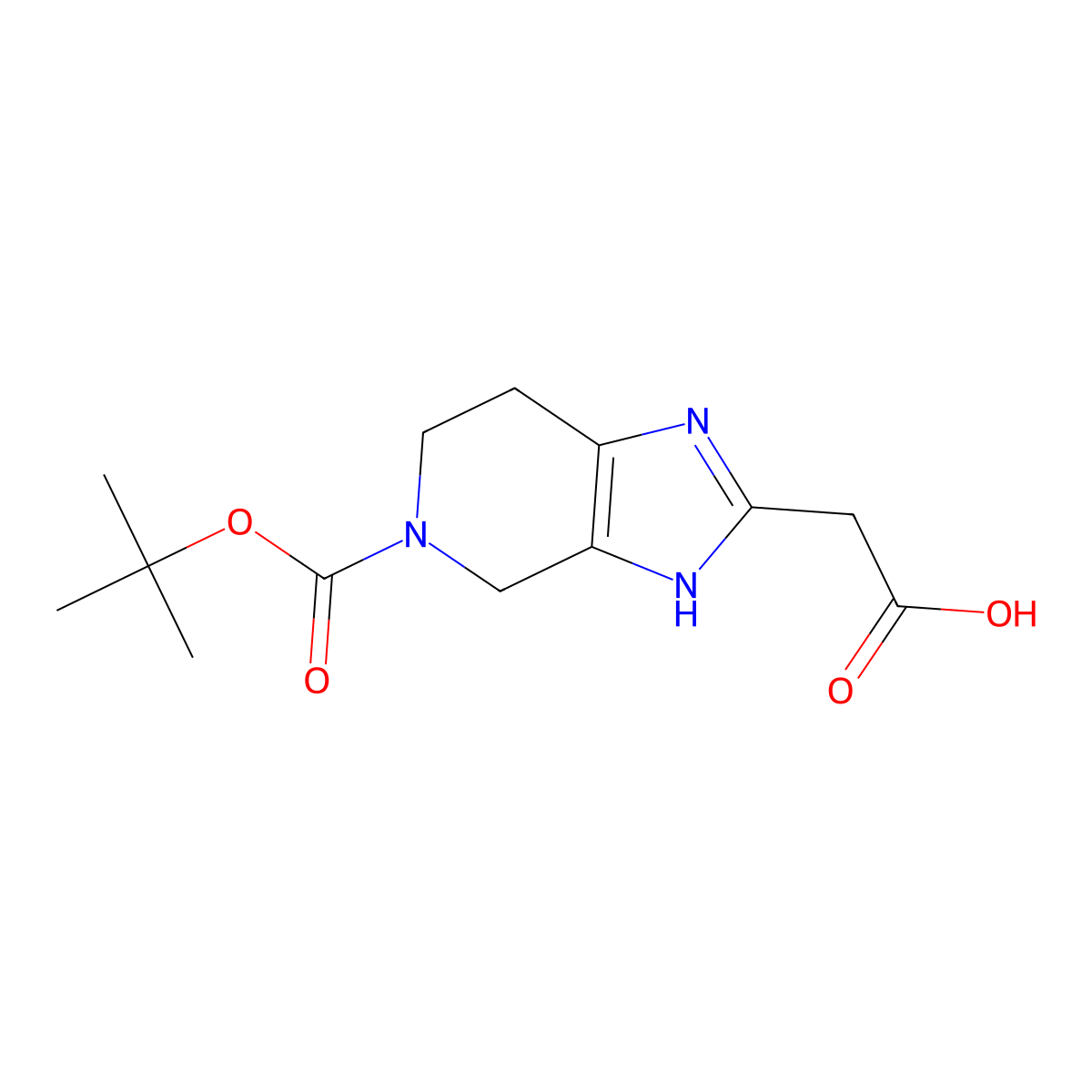 2-{5-[(tert-butoxy)carbonyl]-3H,4H,5H,6H,7H-imidazo[4,5-c]pyridin-2-yl}acetic acid molecular structure, CAS 2383740-05-2