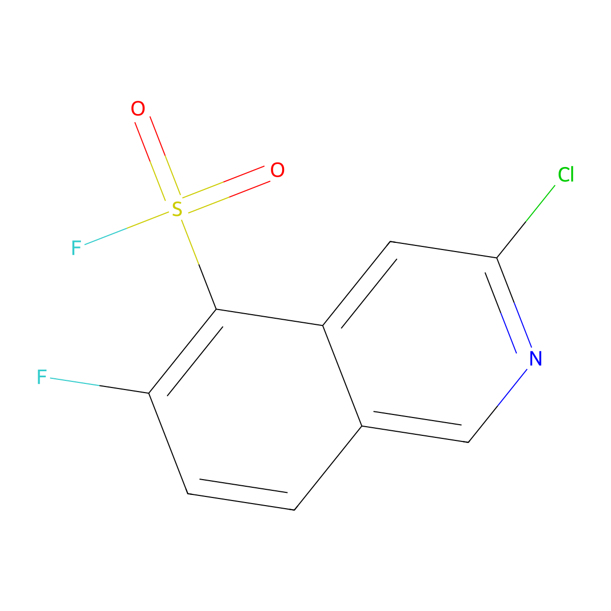 3-Chloro-6-fluoroisoquinoline-5-sulfonyl fluoride molecular structure, CAS 2383749-78-6