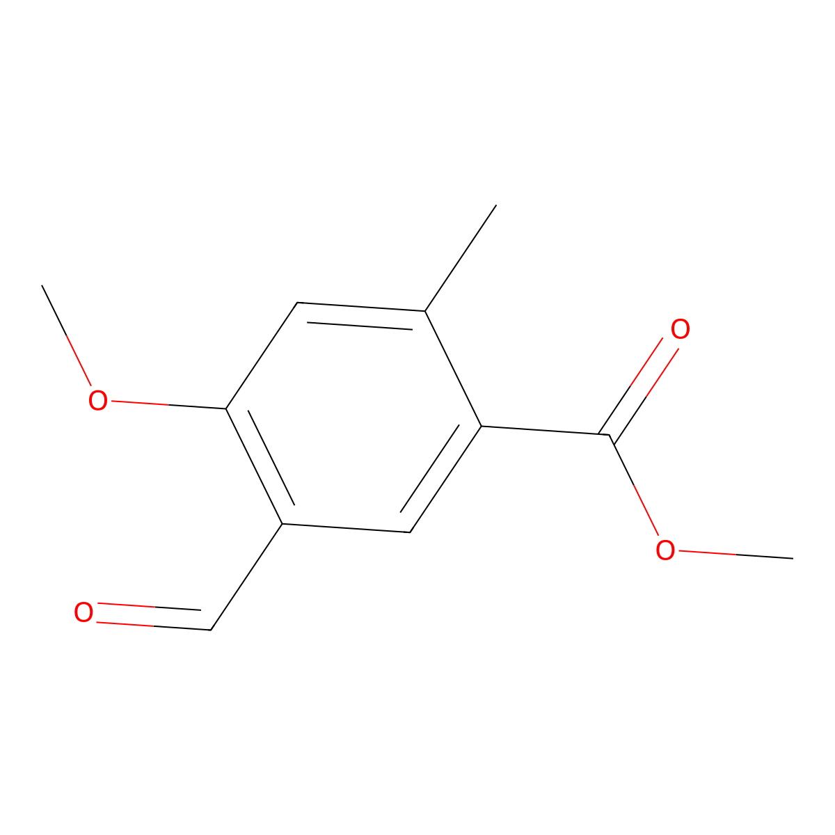 Methyl 5-formyl-4-methoxy-2-methylbenzoate molecular structure, CAS 2383753-08-8
