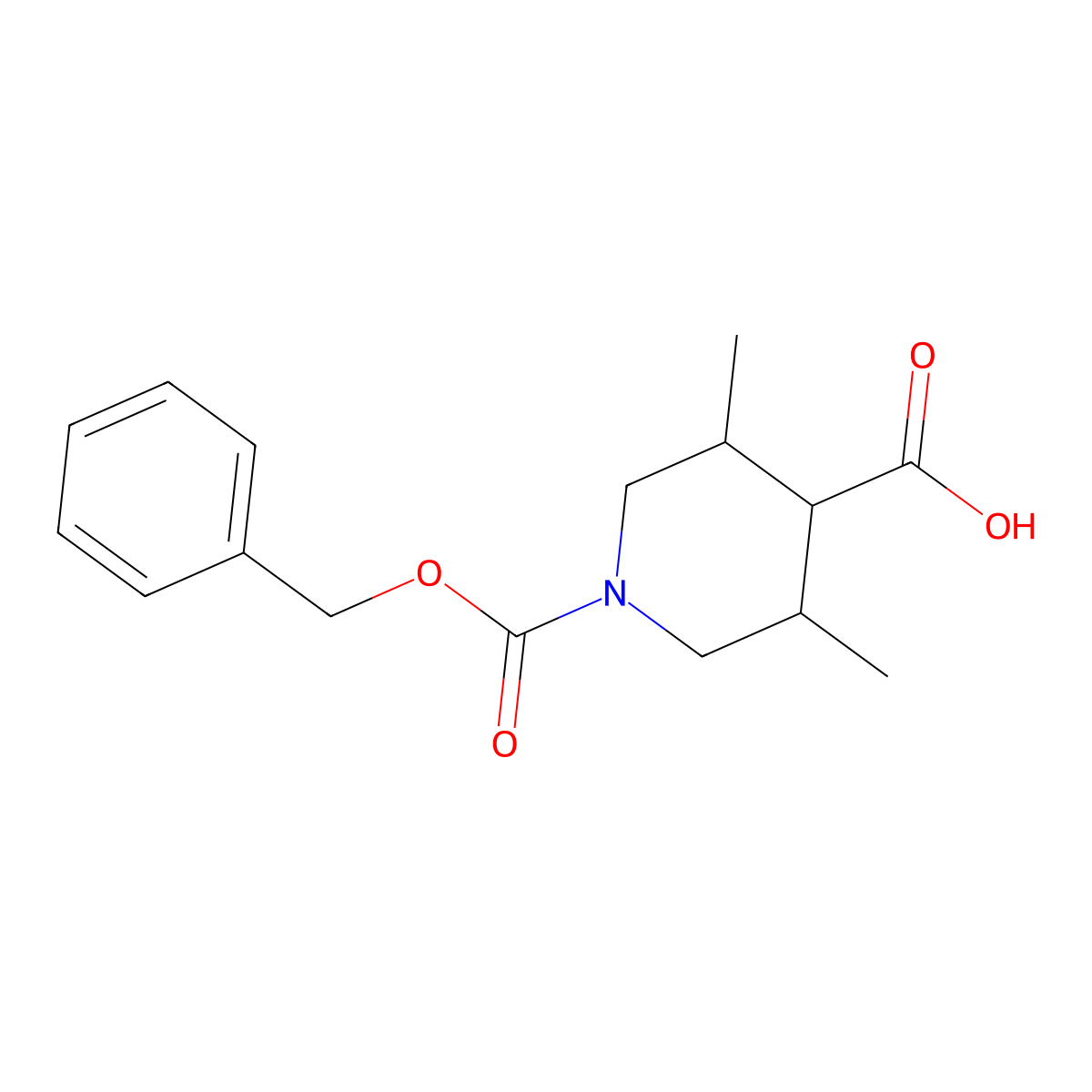 1-[(Benzyloxy)carbonyl]-3,5-dimethylpiperidine-4-carboxylic acid molecular structure, CAS 2383760-66-3