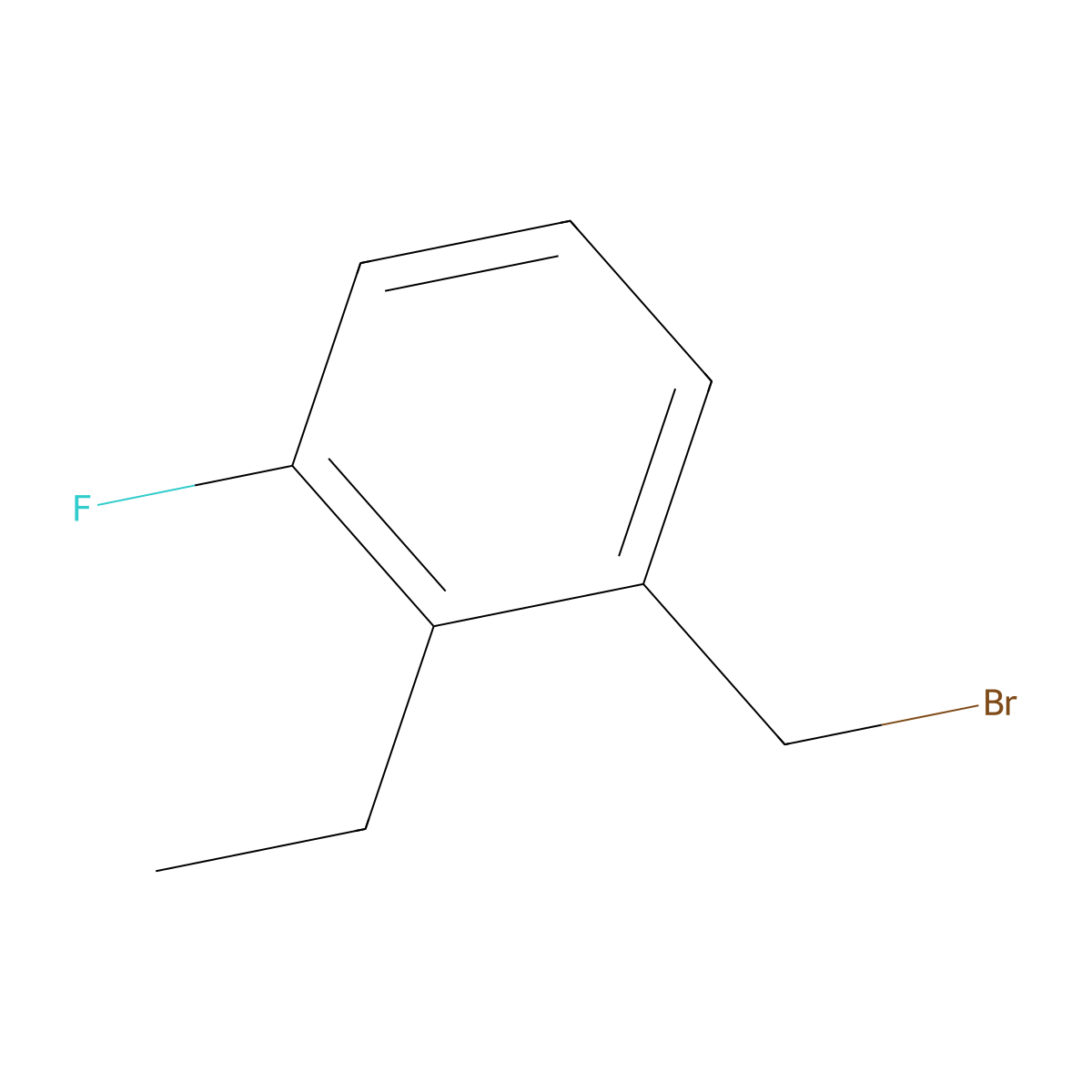1-(Bromomethyl)-2-ethyl-3-fluorobenzene molecular structure, CAS 2383761-60-0