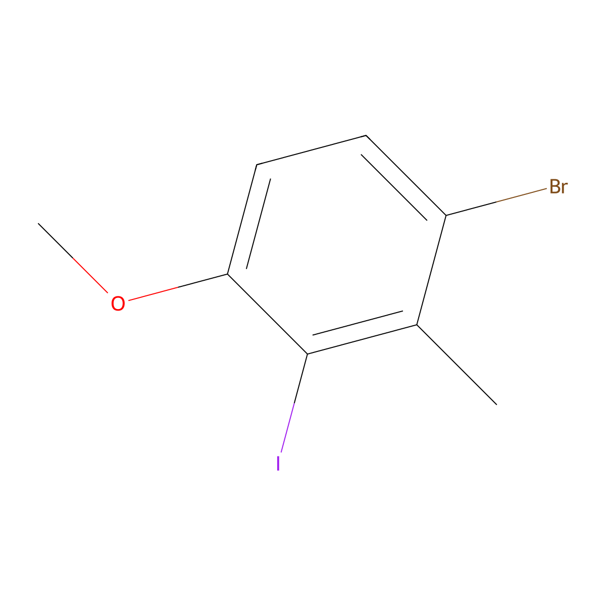 1-Bromo-3-iodo-4-methoxy-2-methylbenzene molecular structure, CAS 2383765-92-0