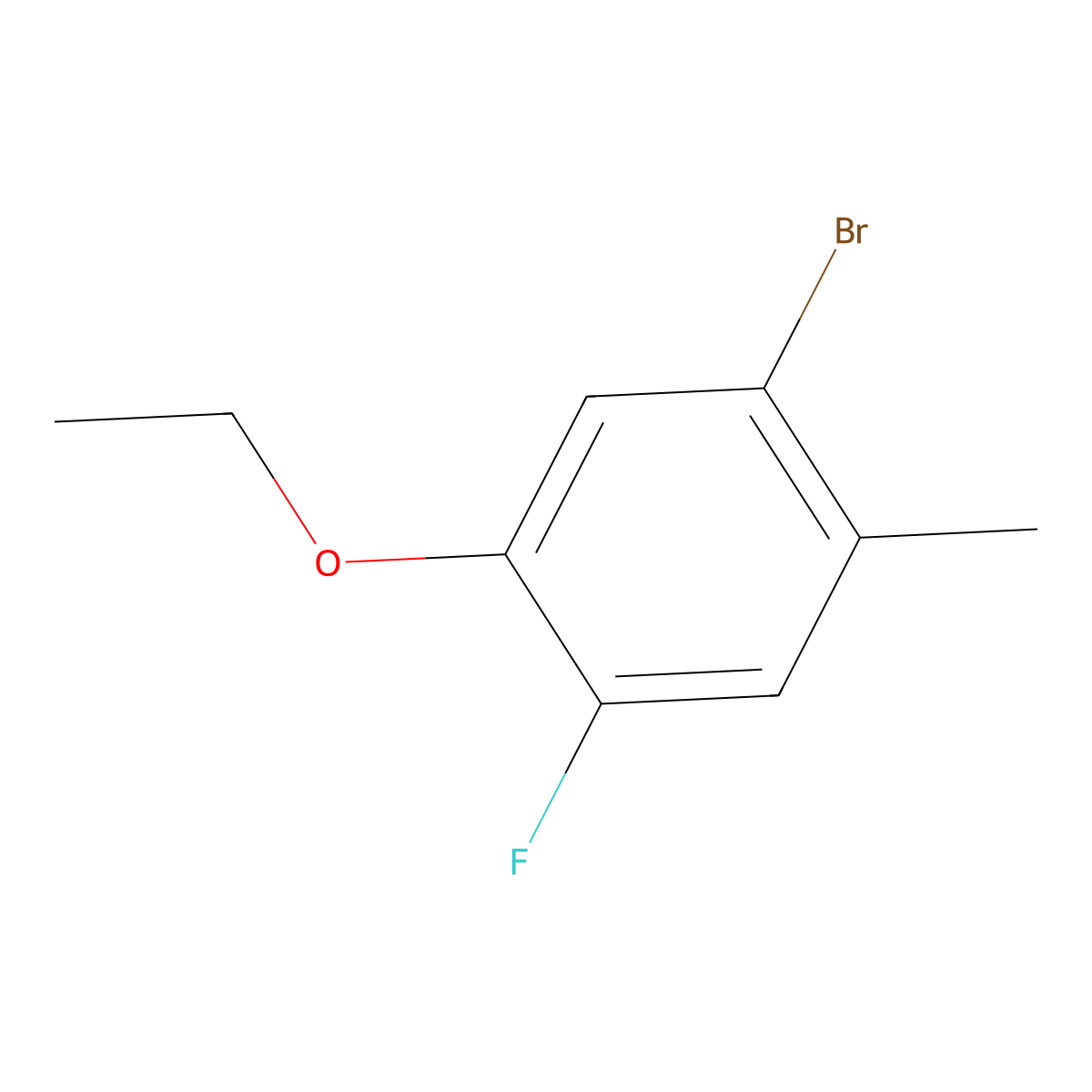 1-Bromo-5-ethoxy-4-fluoro-2-methylbenZene molecular structure, CAS 2383768-46-3