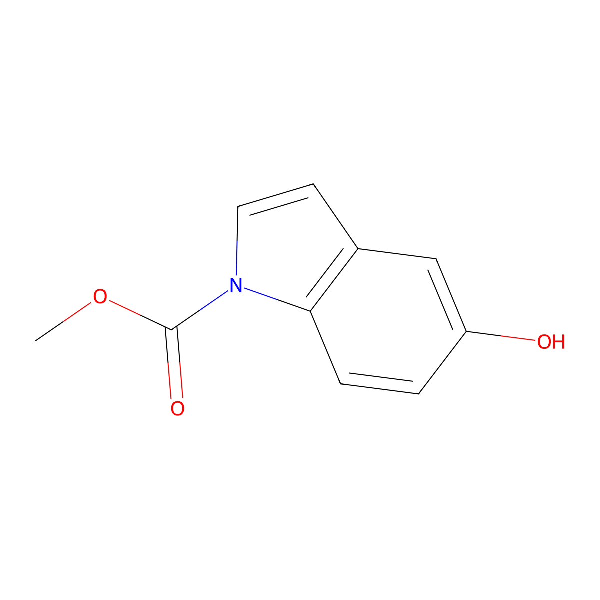 Methyl 5-hydroxy-1H-indole-1-carboxylate molecular structure, CAS 2383769-90-0