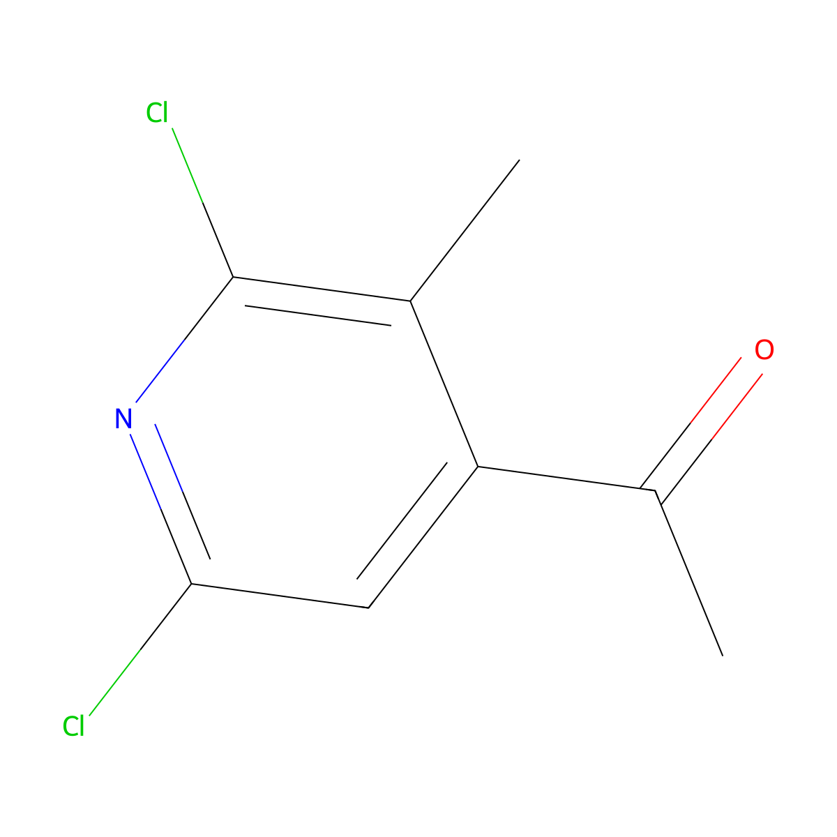 1-(2,6-Dichloro-3-methylpyridin-4-yl)ethanone molecular structure, CAS 2383776-52-9
