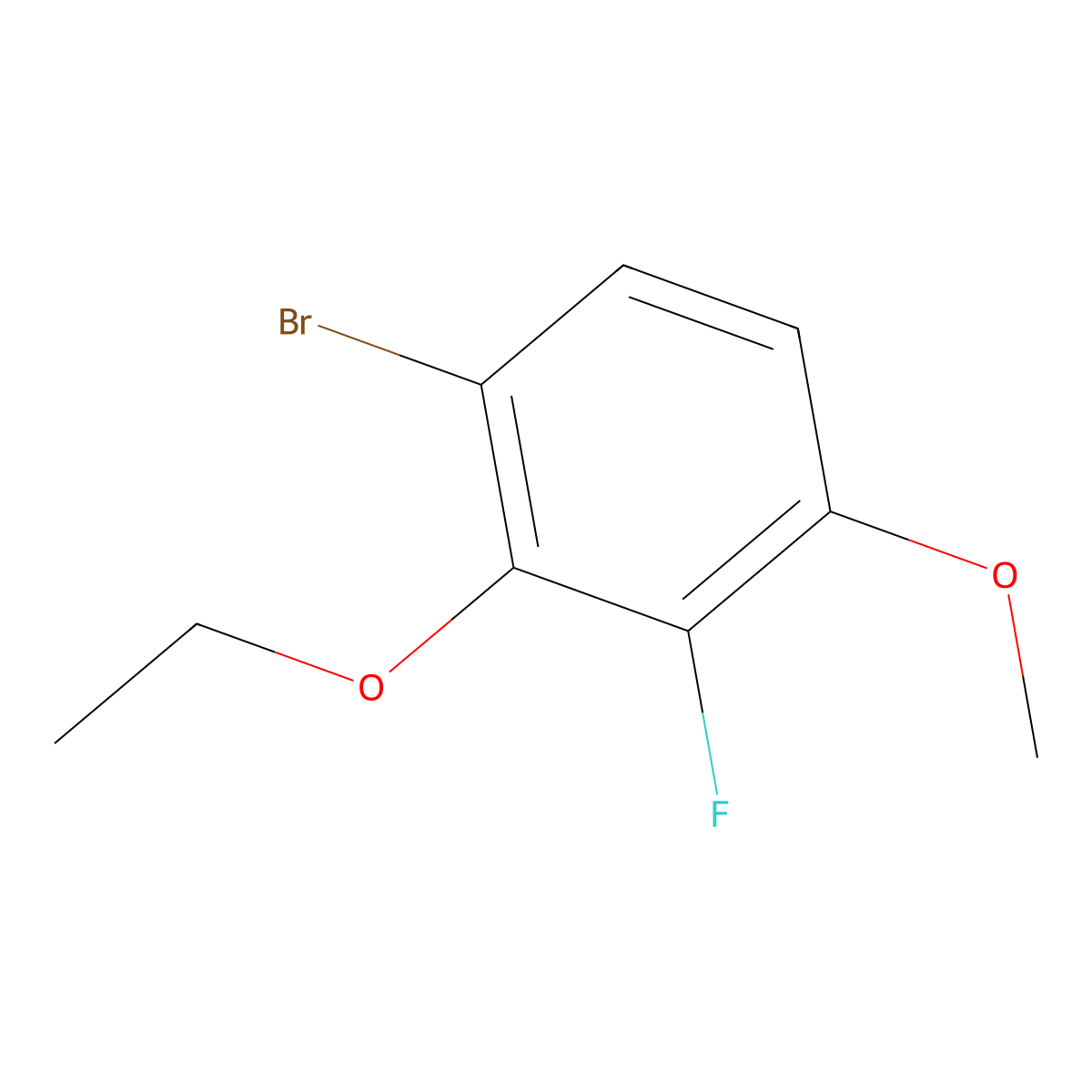 1-Bromo-2-ethoxy-3-fluoro-4-methoxybenZene molecular structure, CAS 2383779-56-2