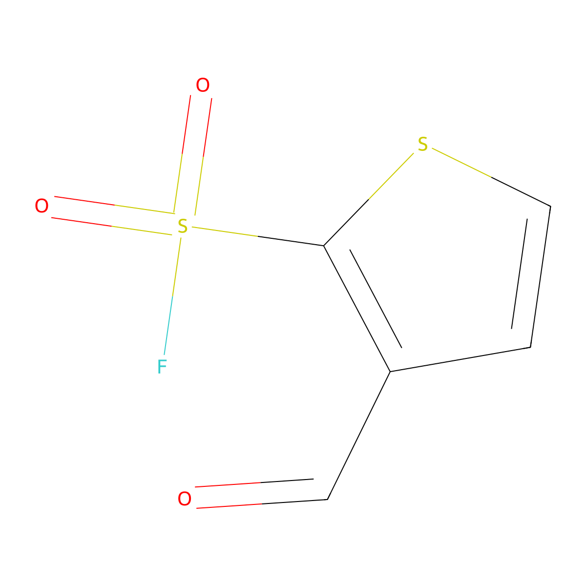 3-Formylthiophene-2-sulfonyl fluoride molecular structure, CAS 2383780-53-6