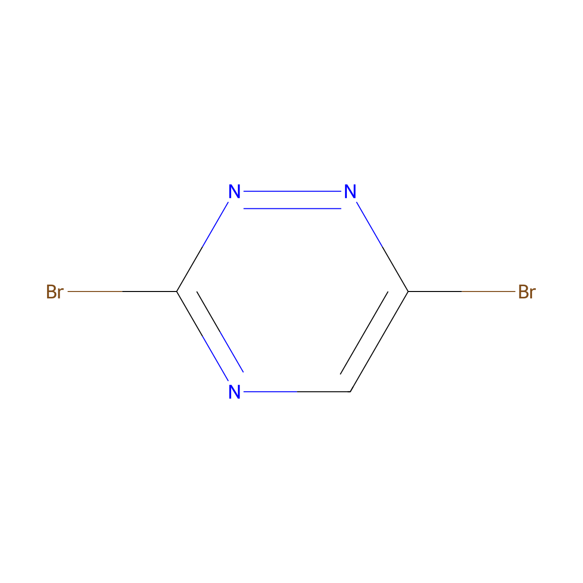 3,6-Dibromo-1,2,4-triazine molecular structure, CAS 2383781-01-7
