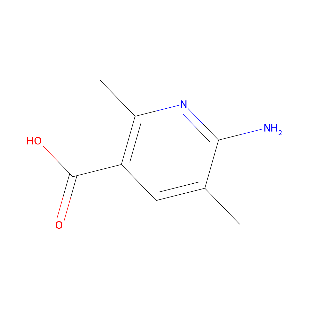 6-Amino-2,5-dimethylpyridine-3-carboxylic acid molecular structure, CAS 2383785-89-3