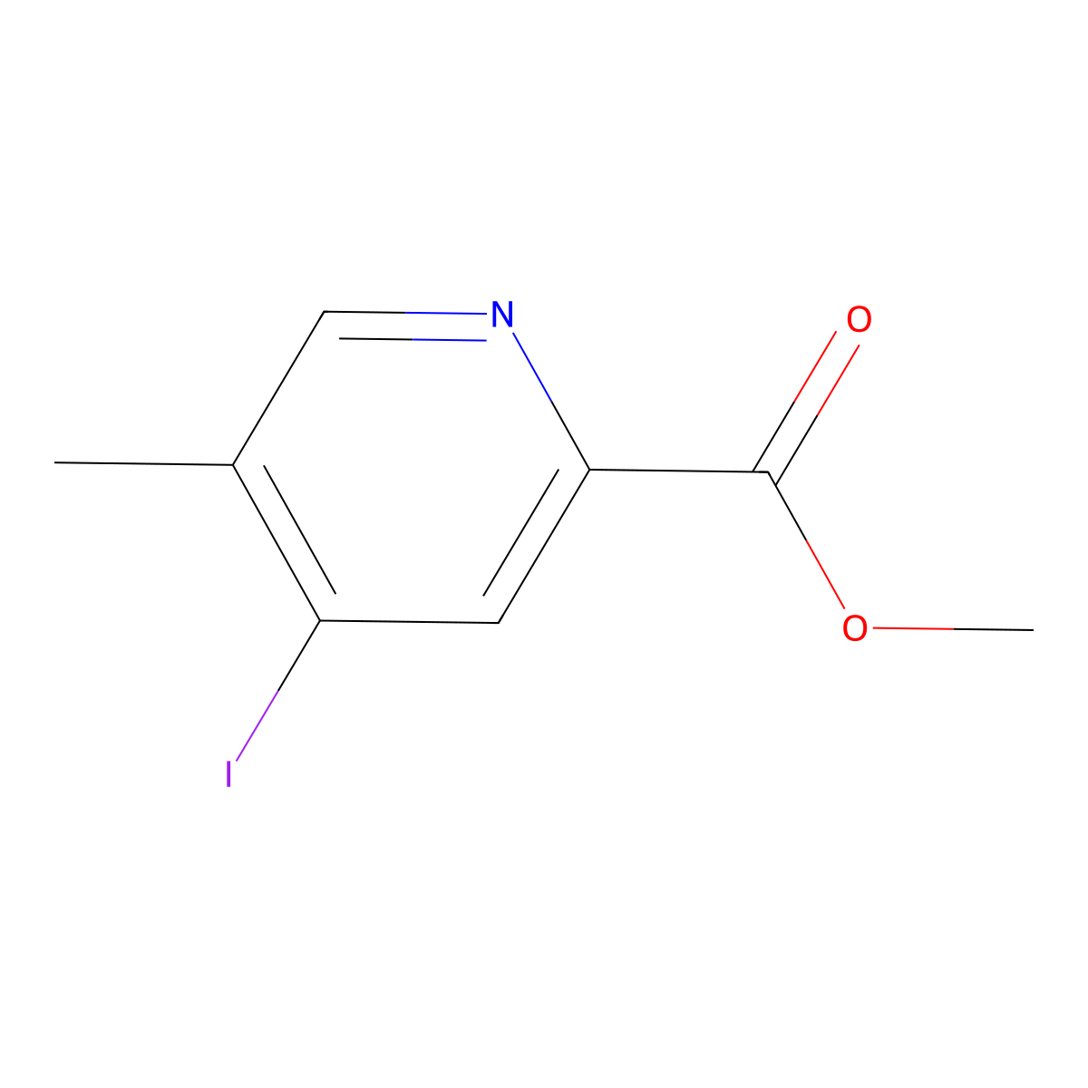 Methyl 4-iodo-5-methylpicolinate molecular structure, CAS 2383788-36-9