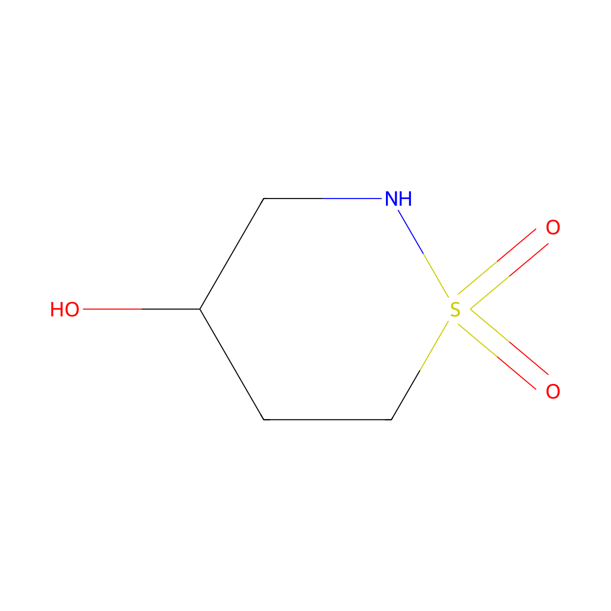 4-Hydroxy-1lambda6,2-thiazinane-1,1-dione molecular structure, CAS 2383789-42-0