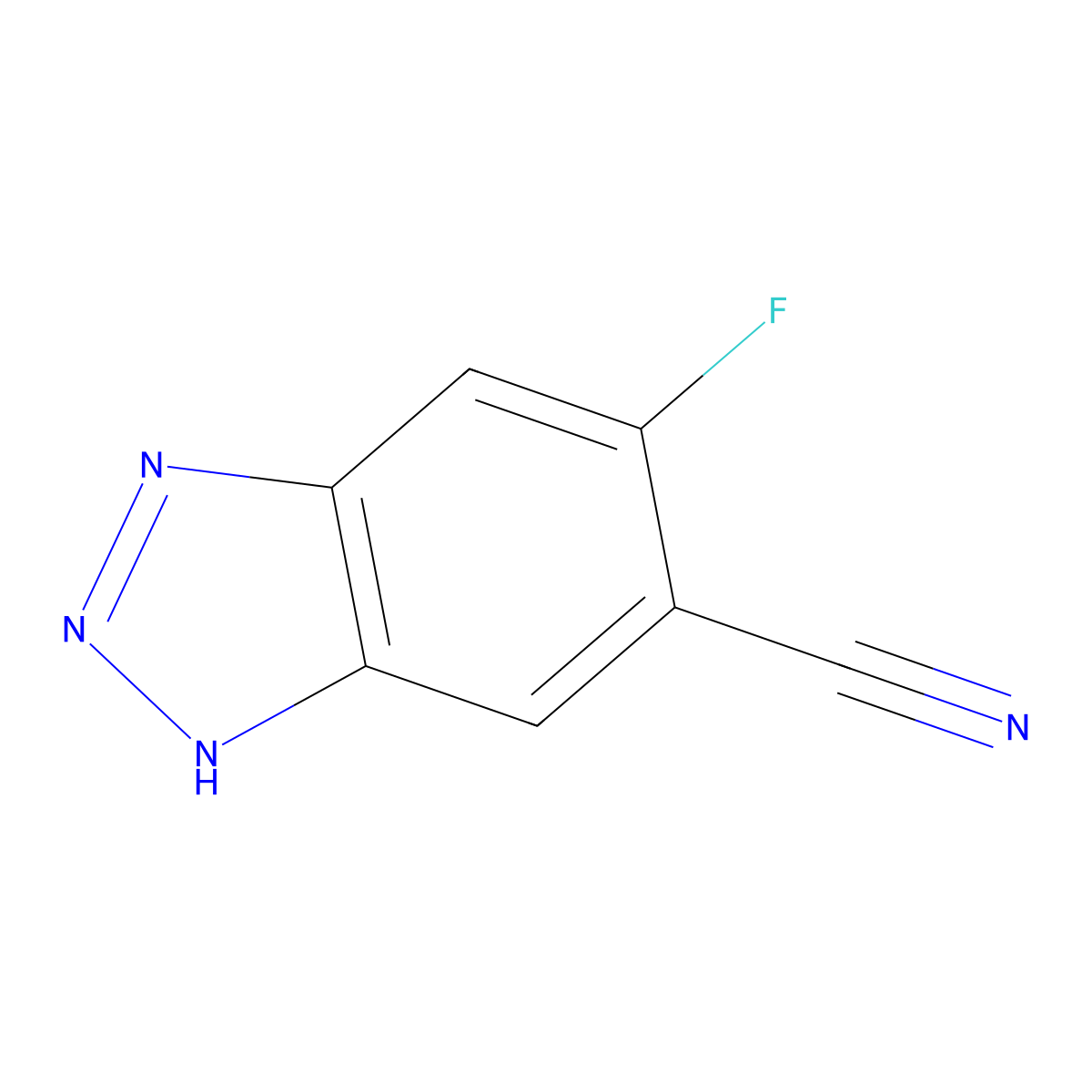 5-Fluoro-1H-benzo[d][1,2,3]triazole-6-carbonitrile molecular structure, CAS 2383791-46-4