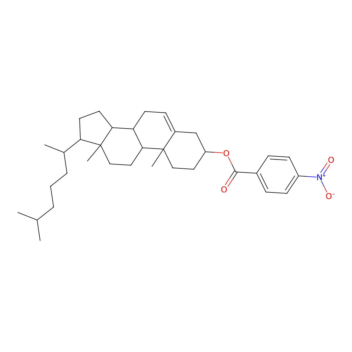 Cholesteryl 4-fluorobenzoate molecular structure, CAS 23838-12-2