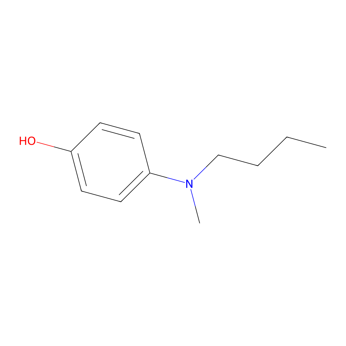 4-(Butyl(methyl)amino)phenol molecular structure, CAS 23838-65-5