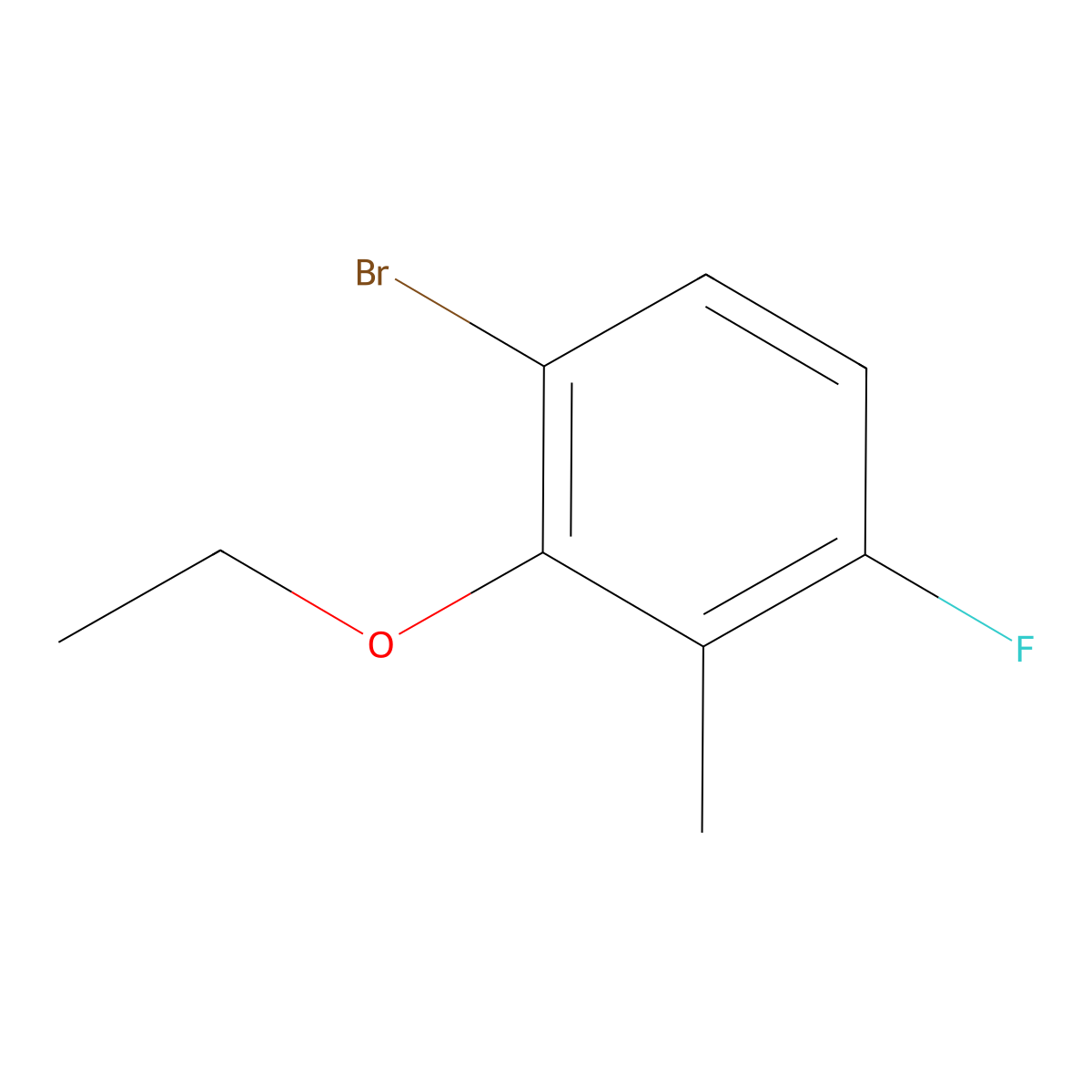 1-Bromo-2-ethoxy-4-fluoro-3-methylbenzene molecular structure, CAS 2383809-36-5